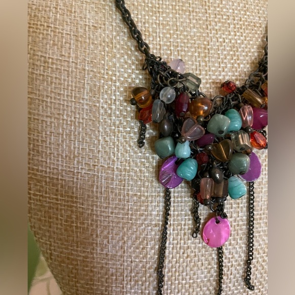 Multicolor Beaded Necklace - Picture 2 of 5